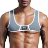 Men's Swimwear Cotton Low Rise Triangle Briefs Bikini U Convex Pouch European And American Slim Fit T Shirt Sexy Waistcoat Vest