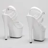 Sandals LAIJIANJINXIA 17CM/7Inch PU Upper Sexy Exotic Women Platform Fashion High Heels Pole Dancing Shoes 081