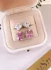 Pendientes de sementales 925 STERLING STERLING STERLING MOSANG Diamond Light Luxury Multifuncional Wedding Jewelry