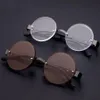 Sunglasses Retro Round Anti-fatigue Reading Glasses Women Men Tea Clear Lens Glass Presbyopia Frame Diopter 1 0-4 0268a