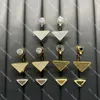 Neue umgekehrte Dreieck -Diamantohrringe für Frauen Temperament exquisite Ohrringe Buchstaben Designer Strass -Ohrhörer Dangler mit Kasten