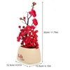 Decorative Flowers Oriental Decoration Artificial Plum Blossom Asian Bonsai Tree Plastic Fortune Fruit Potted Plants