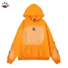 High Street Laranja Moletons Homens Mulher HELLSTAR Hoodies 1 Qualidade Vintage Lavado Do Velho Pulôver Com Tags 231221