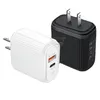 Ładowarka A+C PD 20W Szybka ładowarka USB 3.0 Typ C 2 Porty Szybkie Adaptery ładowarki dla iPhone'a Samsung Smart Phone