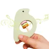 Bird Shape Baby Rattle Silicone Color Cartoon Teething Safe Food Grade Children Molar Toy Play Gym Brain Game 231221