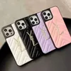 Designer Telefonfodral Premium Stamping 15 Case iPhone Case 13 Pro Max 12Pro Leather Soft Case 11 Anti Drop Couple