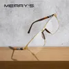 Merrys Design Men Luxury Square Glasses Frame Business Alloy Eyewear Acetate Ben Myopia Recept Eglaslasses S2255 220819298N