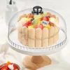 Ensembles de vaisselle en plastique, couvercles transparents pour assiettes à dîner, tente, dôme de gâteau, fête transparente