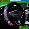 Couvoirs de volant Er pas de bague intérieure matériau de plongée de la mode Couleur de mode assortie de la tendance élastique Handle de voiture Drop Livraison mobiles moto Dhiur