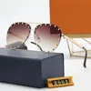 Die Party -Pilot -Sonnenbrille Studes Goldbraun schattierte Sonnenbrille 2861 Frauen modische Sonnenbrille Augenkleidung mit Box274y