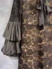 Дизайнерское платье, длинное халат, формальное платье, женский ретро-растворимый в выпольных рукавах, кружев