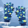 Dzieci zimowe rękawiczki narciarskie Wodoodporne gęste rękawiczki Snow Snowboard Snowboard dla chłopców dziewczęta trzymaj palcem cieplej 4-13 lat 231221