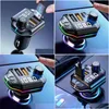 Other Auto Parts Fm Transmitter Car Bluetooth-Compatible A10 Colorf Atmosphere Light Bt 5.0 Charging Mp3 Player Charger Drop Delivery Dhf3S