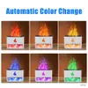 Humidifiers 250ml Aromatherapy Essential Oil Diffuser Night Light 3D Simulation Flame Lamp Diffuser Silent Cool Mist Ultrasonic Humidifier