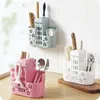 Kitchen Storage Wall-mounted Drainer Dish Rack Household Tableware Drying Multi-function Plastic Organizer