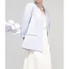 Damesjacks Professionele azijnzuur Pak Coat Temperament Slim passend 7/4 Sleeve Small