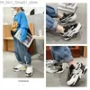 Athletic Outdoor New 2024 Spring Brand Design Children's Sneakers Fashion Breathable Kids Student Sport Running Shoes Boys Girls Casual Trainers Q231222