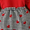 Clothing Sets Little Kids Baby Girls Valentine S Day Red Long Sleeve Shirt Love Plaid Skirt 2Pcs Fall Winter Outfits Set