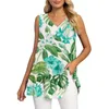 Frauenblusen elegante Hemden Sommer Ärmel und Hals Chiffon Tanktop Doppelfalten Saum Hemd Tunika Camisas Blusas