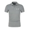サマーゴルフスポーツ新しいメンズクイック乾燥ポロシャツビジネスカジュアルショートスリーブポロス快適な通気性のあるティーボス