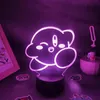 Jogo de luzes noturnas kirbys 3D LED RGB Light Colorful Birthday Gift for Friend Children Childre