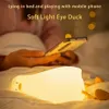 Led Children Night Light Oplaadbare Silicone Squishy Duck Lamp Child Holiday Gift Sleeping Creative Slaapkamer Desktop Decor 231221