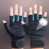 Mode-kropp byggande träning viktlyft handskar för män kvinnor träna halv finger fitness träning gym fitness gym handskar mitt271f