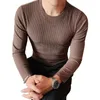 Magliette da uomo t-shirt top top beads brand casual comodo a maniche lunghe di alta qualità Muscolo piacevole poliestere