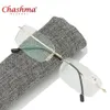 Super Light Folding Flexible Memory Titanium Rimless Reading Glasses Oculos de Grau1 0 1 5 2 0 2 5 3 0 3 5 Solglasögon221a