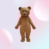 2020 Rabatt Factory Brown Color Plush Teddy Bear Mascot Costume för vuxna att bära för 9864479