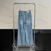 Jeans bordados de diseñadores Mujeres de mezclilla Pantalones de mezclilla Moda Pantalones rectos de estilo casual Slacks