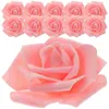 Fleurs décoratives 100 pcs têtes de fleurs artificielles rose fausse table de salle à manger décor roses roses mariée en vrac