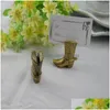 Decorazione per feste Cowboy Boot Place Card Table Table Centrotavola Famiglia Doccia da sposa Bomboniere Numero sedile Thouglie Dropse Delivery Home G Dhot1