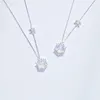 Pendants KOFSAC Trendy 925 Sterling Silver Necklaces For Women Romantic Fantasy Crystal Snowflake Pendant Jewelry Female Birthday Gifts