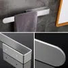 Towel Ring for Bathroom Kitchen Wall Mounted Space Aluminum Matte Black Gold Sliver Bath Holder Bar Shelf Sticker 231221