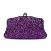 女性の紫/赤/ピンクの石イブニングクラッチバッグダイヤモンドスパンコールウェディングクラッチ財布とハンドバッグパーティーバンケットチェーンショルダーバッグ231222