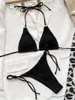 Frauen Badebekleidung Para Praia Mesh Halter Bikini 2023 Sexy Deep V Women Brazilian Badeanzug Verband Tanga Biquini zweiteiliger Badeanzug