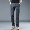 Men's Jeans Spring Autumn Winter Pure Cotton Casual Slim Pants New Men's All Match Loose Straight Long Man 2023 Clothing Grey Khaki J231222