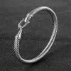 U Buckle Cable Wire Bangles for Women Lover Chain Bracelets Stainless Steel Jewelry Wholesale Gift 2023 231221