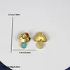 Stud Earrings Mushroom Superior Sense Turquoise Retro Colored Jewel Nice Gift For Woman