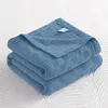Dreamreal Pure Cotton Blanket 350GSM Lightweight Thermal Knitted Bedspreads for Home el Soft Breathable Throw 231221
