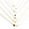 Pendant Necklaces 1 Piece Stainless Steel Gold Color Curb Link Chain Necklace Round Heart Pendants For Women Party Club Jewelry Gifts