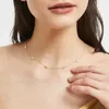 Chokers Andywen 925 Sterling Silber Gold Herz Charme Perlen lieben Anhänger Choker Langkettige Halskette Luxus Fine Schmuck Geschenk 231222