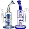 7.5 pulgadas Aprox azuleos de vidrio verde oscuro bongs de agua dab plata