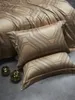 Zestawy pościeli luksusowe 1500TC Egiptian bawełniana satynowa satyna Jacquard zestaw barokowy bohemian kołdra okładka blachy poduszka miękka jedwabisty