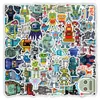 50st Robot Creative DIY Cartoon Waterproof PVC Stickers Pack för kylbil Suitcase Laptop Notebook Cup Phone Desk Cykel skateboardfodral.