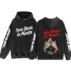 Anuel aa hoodies punk rappare real hasta la muerte vintage hoodie 100% bomull tvättade streetwear tröjor långärmad pullover