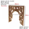 Nouvelles articles niches chinoises Double dragon jeu perle en bois floral sculpté applique en bois sculpteur décale de meubles décoration artisanat d dhhkg