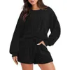 RETAIL 2024 WOMENS Tracksuit Spring Autumn New Long Sleeve Shorts Loose Casual Home Furnishing Top and Shorts 2 Piece Set Clothing