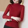 Blouses pour femmes Polyester Top Mock Mock Couche de base Couche de base Slim Fit Thermal pour les dames douces automne / hiver